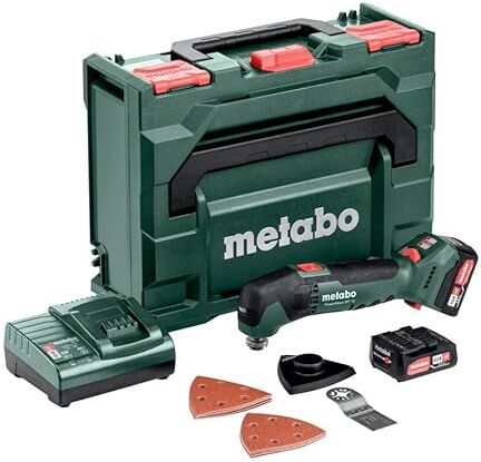 Metabo PowerMaxx MT 12  Strumento multifunzione a batteria con batteria 2 x 2 Ah, 12 V, design sottile, luce a LED, accessori inclusi