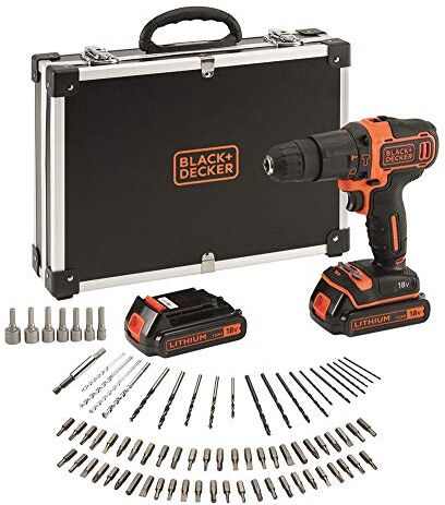 Black & Decker Macchina foratrice a batteria, set da 80 pezzi, 1 pezzo,