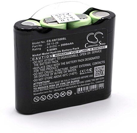 vhbw NiMH batteria 2000mAh (4.8V) compatibile con misuratore sostituisce X-Rite SE15-26