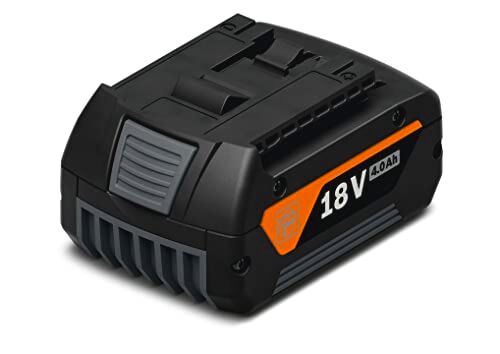 Fein Batteria GBA 18 V (capacità 4,0 Ah, batteria compatibile con tutti gli utensili a batteria da 18 V con presa per batteria da 18 V AMPShare o Bosch Professional