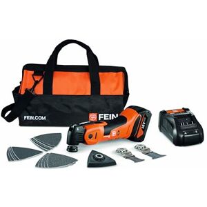 Fein Multimaster AMM 700 Max 4.0 Ah NYLON BAG EDITION, Set 18 accessori segare e levigare, Compatibile batterie AMPShare/Bosch 18 V, con caricabatteria, 1 batteria 18 V/4Ah incl. Borsa nylon Fein Multimaster AMM 700 Max 4.0 Ah NYLON BAG EDITION, Set 18 accessori segare e levigare, Compatibile batterie AMPShare/Bosch 18 V, con caricabatteria, 1 batteria 18 V/4Ah incl. Borsa nylon
