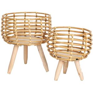 AlexandreHouse SET 2 MACETEROS MIMBRE C/PIES AlexandreHouse SET 2 MACETEROS MIMBRE C/PIES