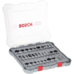 Bosch Professional 30tlg. Set di frese (per legno, per frese verticali con gambo da 1/4 Bosch Professional 30tlg. Set di frese (per legno, per frese verticali con gambo da 1/4