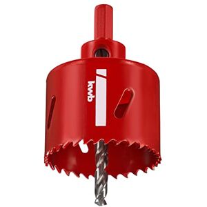 kwb sega a tazza bimetallica HSS Ø 56 mm con dentatura progressiva variabile, alta precisione, codolo esagonale, profondità di taglio 38 mm e punta centrale kwb sega a tazza bimetallica HSS Ø 56 mm con dentatura progressiva variabile, alta precisione, codolo esagonale, profondità di taglio 38 mm e punta centrale