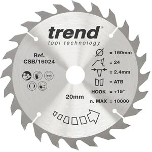 Lama da sega Trend CSB/16024 - Premium, Universale, Legno & Metallo Lama da sega Trend CSB/16024 - Premium, Universale, Legno & Metallo