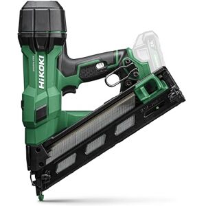 HIKOKI Chiodatrice a batteria 34° – 18 V, chiodi da 32 – 65 mm, compatto, leggero, potente, luce LED, motore brushless, trasmissione a molla ad aria, con valigetta di sistema HIKOKI Chiodatrice a batteria 34° – 18 V, chiodi da 32 – 65 mm, compatto, leggero, potente, luce LED, motore brushless, trasmissione a molla ad aria, con valigetta di sistema