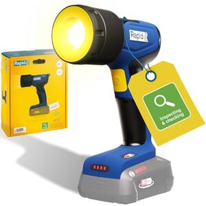 Rapid BWL290 Luce da Lavoro LED da 18V, con Fascio Luminoso Regolabile, Doppia Modalità di Luminosità, Testa Inclinabile di 90°, per Garage, Soffitta e Uso Esterno, Senza Batteria e Caricatore Rapid BWL290 Luce da Lavoro LED da 18V, con Fascio Luminoso Regolabile, Doppia Modalità di Luminosità, Testa Inclinabile di 90°, per Garage, Soffitta e Uso Esterno, Senza Batteria e Caricatore