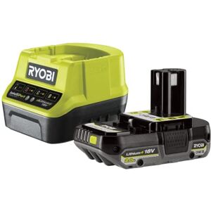 RYOBI RC18120-120, Kit Batteria e Caricabatterie, 1 Batteria 2.0 Ah 18V ONE+, con 4 Indicatori di Carica, Compatibile con Tutti i Prodotti 18V ONE+ RYOBI RC18120-120, Kit Batteria e Caricabatterie, 1 Batteria 2.0 Ah 18V ONE+, con 4 Indicatori di Carica, Compatibile con Tutti i Prodotti 18V ONE+