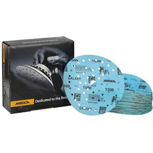 Mirka Galaxy carta abrasiva epossidica 150mm a strappo grana 1500 per la levigatura di resina epossidica, legno, epossidica, rivertable / 50 pz. dischi abrasivi Mirka Galaxy carta abrasiva epossidica 150mm a strappo grana 1500 per la levigatura di resina epossidica, legno, epossidica, rivertable / 50 pz. dischi abrasivi