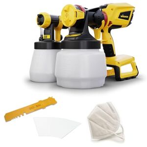 Wagner Pistola a Spruzzo a batteria W600 FLEXiO 18V (batteria e caricabatteria non inclusi) per Vernici per Pareti (no farine minerali), Smalti e Velature, Capacità 1300 ml + 800 ml Wagner Pistola a Spruzzo a batteria W600 FLEXiO 18V (batteria e caricabatteria non inclusi) per Vernici per Pareti (no farine minerali), Smalti e Velature, Capacità 1300 ml + 800 ml