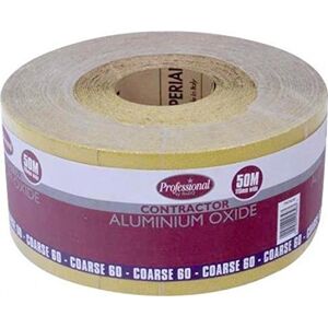 Rotolo carta abrasiva ossido di alluminio ProDec - Grana 60 - 50 m - Per legno, vernice, gesso Rotolo carta abrasiva ossido di alluminio ProDec - Grana 60 - 50 m - Per legno, vernice, gesso