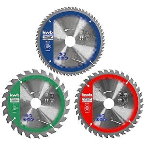 kwb set di lame per seghe circolari 165 x 20/16 per seghe circolari manuali, per pannelli e materiali da costruzione in legno incl. anelli di riduzione a 16 e 20 mm kwb set di lame per seghe circolari 165 x 20/16 per seghe circolari manuali, per pannelli e materiali da costruzione in legno incl. anelli di riduzione a 16 e 20 mm