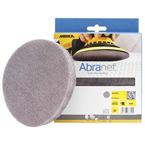 Mirka Abranet dischi abrasivi a rete Ø 150mm a strappo/grana P80 / 10 pz/Adatto a tutte le levigatrici rotorbitali e levigatrici da 150mm / Per levigare senza polvere legno, stucco, vernice Mirka Abranet dischi abrasivi a rete Ø 150mm a strappo/grana P80 / 10 pz/Adatto a tutte le levigatrici rotorbitali e levigatrici da 150mm / Per levigare senza polvere legno, stucco, vernice