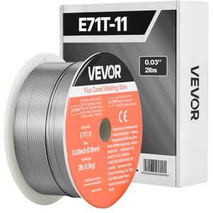 VEVOR Bobina Filo Acciaio per Saldatura, da 0,8 mm e Peso di 0,9 kg, in Acciaio Dolce Senza Gas con Pochi Schizzi per Saldatura ad Arco in Tutte le Posizioni, Autoprotetto per Uso Esterno VEVOR Bobina Filo Acciaio per Saldatura, da 0,8 mm e Peso di 0,9 kg, in Acciaio Dolce Senza Gas con Pochi Schizzi per Saldatura ad Arco in Tutte le Posizioni, Autoprotetto per Uso Esterno