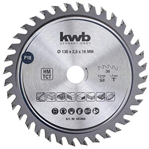 kwb lama per sega circolare 130 x 16 mm, taglio molto fine, adatta per piani di lavoro, legno e pannelli rivestiti kwb lama per sega circolare 130 x 16 mm, taglio molto fine, adatta per piani di lavoro, legno e pannelli rivestiti