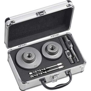 Meister Werkzeyt Set di 6 punte per trapano Ø 68 + 82 mm, profondità di taglio 50 mm, adattatore SDS Plus & esagonale, 2 punte di centraggio, per muratura e pietra arenaria calcarea Meister Werkzeyt Set di 6 punte per trapano Ø 68 + 82 mm, profondità di taglio 50 mm, adattatore SDS Plus & esagonale, 2 punte di centraggio, per muratura e pietra arenaria calcarea