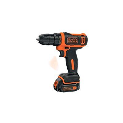 Black & Decker Trapano/Avvitatore 10.8V Litio. Batteria a slitta per un cambio più rapido ed una tenuta più sicura. Luce LED. -QW Black & Decker Trapano/Avvitatore 10.8V Litio. Batteria a slitta per un cambio più rapido ed una tenuta più sicura. Luce LED. -QW
