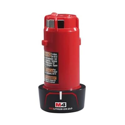 Batteria agli ioni di litio Milwaukee M4B2/M12B2 - 2Ah, 4V Batteria agli ioni di litio Milwaukee M4B2/M12B2 - 2Ah, 4V