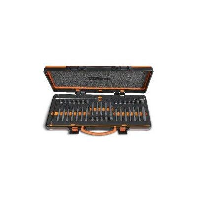 BETA 867/C38 Assortimento di 38 inserti con attacco esagonale 10 mm e 1 portainserti a t snodato in termoformato morbido e cassetta di lamiera BETA 867/C38 Assortimento di 38 inserti con attacco esagonale 10 mm e 1 portainserti a t snodato in termoformato morbido e cassetta di lamiera