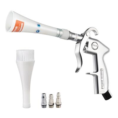 VEVOR Pulitore ad Aria Compressa ad Alta Pressione da 6-9,2 bar con 2 Set di Ugelli e Ugello Rotante a 360°, Pulitore Pulizia Tubo Rotante in Gomma per Compressore d'Aria da 1/4 NPT VEVOR Pulitore ad Aria Compressa ad Alta Pressione da 6-9,2 bar con 2 Set di Ugelli e Ugello Rotante a 360°, Pulitore Pulizia Tubo Rotante in Gomma per Compressore d'Aria da 1/4 NPT