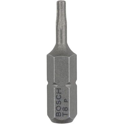Bosch Professional Punta per cacciavite T8 Extradura C, grigio, 25 mm: 3 uds Bosch Professional Punta per cacciavite T8 Extradura C, grigio, 25 mm: 3 uds