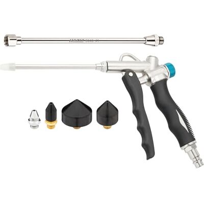 Hazet Set di coni per pistole di soffiaggio a 2 vie, 6 pezzi, adatto per la pulizia ad aria compressa di linee e tubi, adattabile a 9040-4 e 9040LG-3/2, filettatura di connessione 1/8". Hazet Set di coni per pistole di soffiaggio a 2 vie, 6 pezzi, adatto per la pulizia ad aria compressa di linee e tubi, adattabile a 9040-4 e 9040LG-3/2, filettatura di connessione 1/8".