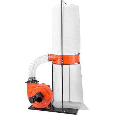 VEVOR Collettore di Polvere a Cono Vortex da 1100 CFM e 2,5 Micron, Sistema di Raccolta Polvere per Lavorazione del Legno da 1,5 CV con Sacco Raccoglitore da 132,5 L Sacco Filtro 159L, 2800 giri/min VEVOR Collettore di Polvere a Cono Vortex da 1100 CFM e 2,5 Micron, Sistema di Raccolta Polvere per Lavorazione del Legno da 1,5 CV con Sacco Raccoglitore da 132,5 L Sacco Filtro 159L, 2800 giri/min