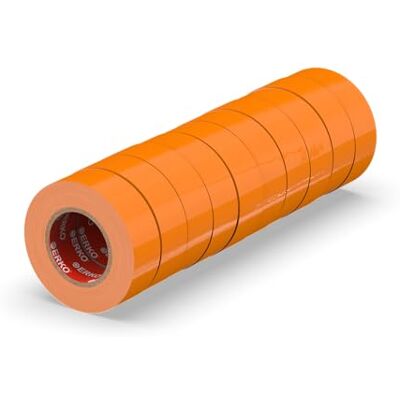 ERKO Nastro Isolante elettrico arancia 15 mm x 10 m 10 Pezzi PVC Per isolare, Riparare e legare, nastro adesivo, Per tensioni fino a 6 kv, elettrici professionali, flessibile ERKO Nastro Isolante elettrico arancia 15 mm x 10 m 10 Pezzi PVC Per isolare, Riparare e legare, nastro adesivo, Per tensioni fino a 6 kv, elettrici professionali, flessibile