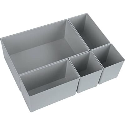 Makita Set da 5 pezzi, 5 scatole, altezza 70 mm, adatto per scatola di stoccaggio Makita Set da 5 pezzi, 5 scatole, altezza 70 mm, adatto per scatola di stoccaggio