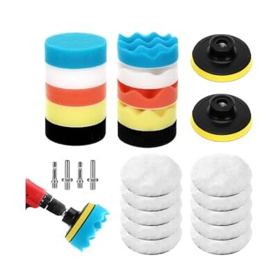 REBECCAGIBSON Set di 26 punte per lucidatura, spugna per lucidatura auto, 80 mm, per lucidatrici, utilizzate per lucidatura, levigatura, cere REBECCAGIBSON Set di 26 punte per lucidatura, spugna per lucidatura auto, 80 mm, per lucidatrici, utilizzate per lucidatura, levigatura, cere