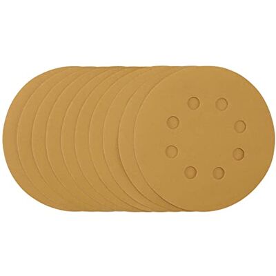 Draper Dischi Abrasivi Dorati con Gancio e Passante per Smerigliatrice, 125 mm, Grana 400 (Confezione da 10), Taglia Unica Draper Dischi Abrasivi Dorati con Gancio e Passante per Smerigliatrice, 125 mm, Grana 400 (Confezione da 10), Taglia Unica