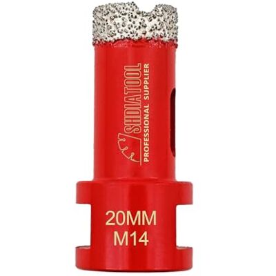 SHDIATOOL Punta per Trapano Diamantata 20mm Vacuum Brasato Foretto Diamantato per Porcellana Piastrella Granito Marmo Taglio a Secco SHDIATOOL Punta per Trapano Diamantata 20mm Vacuum Brasato Foretto Diamantato per Porcellana Piastrella Granito Marmo Taglio a Secco