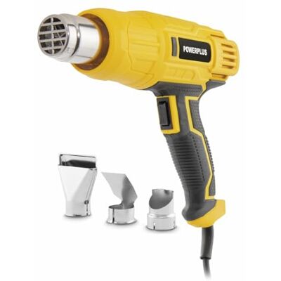 POWERPLUS Pistola ad aria calda – Pistola ad aria calda 2000 W – 3 Acc. POWERPLUS Pistola ad aria calda – Pistola ad aria calda 2000 W – 3 Acc.