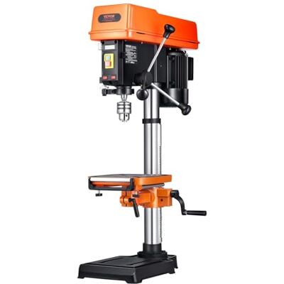VEVOR Trapano a Colonna da Banco 750 W Velocità Variabile 340-2200 giri/min con Piano di Lavoro Inclinabile da 0 a 45°, Posizionamento a Raggi X, Trapano da Tavolo per Legno e Metallo VEVOR Trapano a Colonna da Banco 750 W Velocità Variabile 340-2200 giri/min con Piano di Lavoro Inclinabile da 0 a 45°, Posizionamento a Raggi X, Trapano da Tavolo per Legno e Metallo
