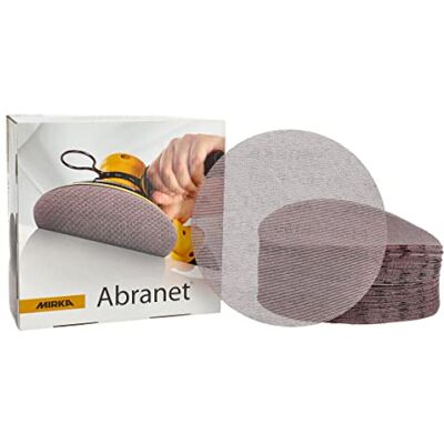 Mirka Abranet rete dischi abrasivi Ø 200 mm a strappo/grana P180 / 50 pz/per levigare legno, stucco, vernice, plastica / Mirka Abranet rete dischi abrasivi Ø 200 mm a strappo/grana P180 / 50 pz/per levigare legno, stucco, vernice, plastica /