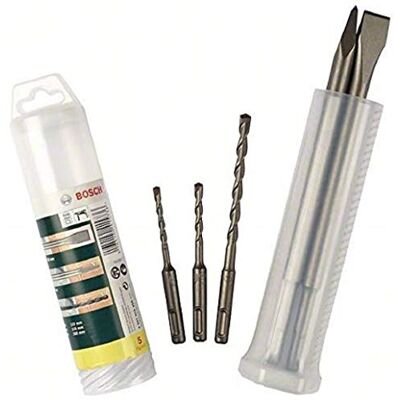 Bosch 2607019455 Set di punte in carburo e scalpelli - Kit trapani Bosch 2607019455 Set di punte in carburo e scalpelli - Kit trapani