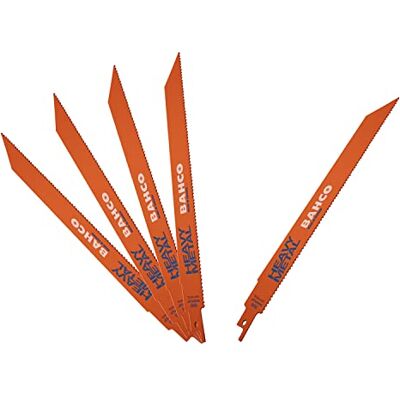 Bahco 5 Hoja Sable Bim 150Mm 6Tpi St Bahco 5 Hoja Sable Bim 150Mm 6Tpi St