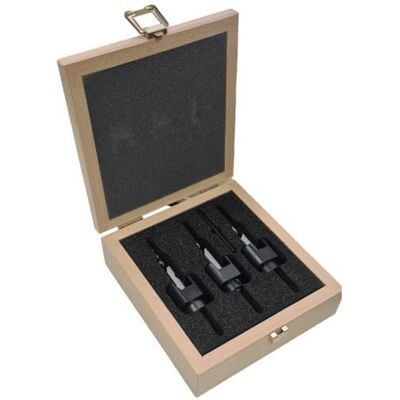 Famag Kit di 4 svasatori, diametro 4, 5, 6 mm e arresto di profondità, in cofanetto di legno Famag Kit di 4 svasatori, diametro 4, 5, 6 mm e arresto di profondità, in cofanetto di legno