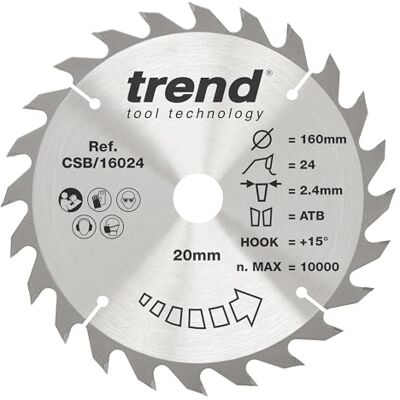 Lama da sega Trend CSB/16024 - Premium, Universale, Legno & Metallo Lama da sega Trend CSB/16024 - Premium, Universale, Legno & Metallo