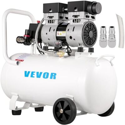 VEVOR Compressore Silenzioso 750W, Compressore d'Aria Oil-free 50 L, Pressione 8 Bar, Compressore d'Aria Silenzioso 220V, Compressore Aria Portatile, Rumorosità: 68 dB, per Esigenze di Gonfiaggio VEVOR Compressore Silenzioso 750W, Compressore d'Aria Oil-free 50 L, Pressione 8 Bar, Compressore d'Aria Silenzioso 220V, Compressore Aria Portatile, Rumorosità: 68 dB, per Esigenze di Gonfiaggio