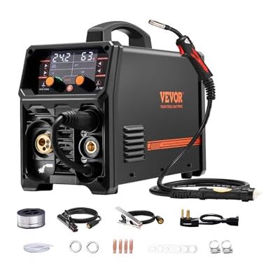 VEVOR Stazione Saldatura MIG Corrente Uscita 250 A, Saldatrice MIG Sinergica Portatile Senza Gas MIG Gas MMA Lift TIG AU TIG 5 in 1 IGBT Tecnologia Inverter Schermo LCD, Torcia Lift TIG Non Inclusa VEVOR Stazione Saldatura MIG Corrente Uscita 250 A, Saldatrice MIG Sinergica Portatile Senza Gas MIG Gas MMA Lift TIG AU TIG 5 in 1 IGBT Tecnologia Inverter Schermo LCD, Torcia Lift TIG Non Inclusa