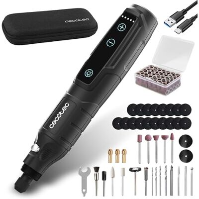 Cecotec Multitool Rotativa a Batteria 3,7V Multihand One Detail, Velocità Regolabile 5 Livelli (5000-18000 rpm), LED Integrato, Include Custodia e 74 Accessori Taglio, Levigatura e Altro Cecotec Multitool Rotativa a Batteria 3,7V Multihand One Detail, Velocità Regolabile 5 Livelli (5000-18000 rpm), LED Integrato, Include Custodia e 74 Accessori Taglio, Levigatura e Altro