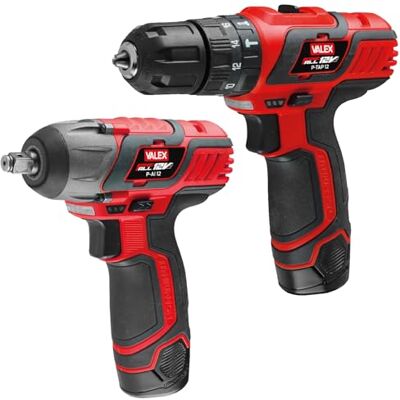 Valex Kit Trapano Avvitatore a Impulsi 12V OneAll con 2 Batterie 2Ah, Caricabatteria, Valigetta, Trapano a Percussione 2 Velocità, Avvitatore 100 Nm Valex Kit Trapano Avvitatore a Impulsi 12V OneAll con 2 Batterie 2Ah, Caricabatteria, Valigetta, Trapano a Percussione 2 Velocità, Avvitatore 100 Nm
