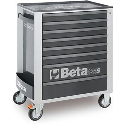 BETA BW C24S 8/G-PLUS Cassettiera per Attrezzi mobile con 8 Cassetti, Piano di lavoro termoplastico Grigio BETA BW C24S 8/G-PLUS Cassettiera per Attrezzi mobile con 8 Cassetti, Piano di lavoro termoplastico Grigio