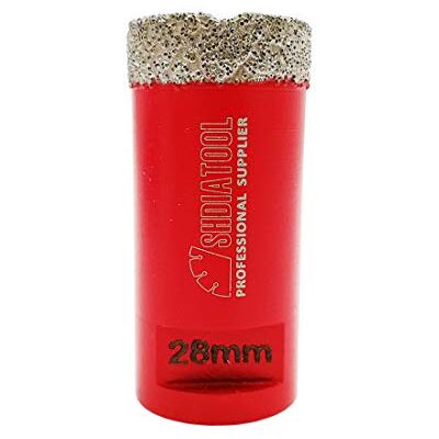 SHDIATOOL Punta per Trapano Diamantata 28mm Vacuum Brasato Foretto Diamantato per Porcellana Piastrella Granito Marmo Taglio a Secco SHDIATOOL Punta per Trapano Diamantata 28mm Vacuum Brasato Foretto Diamantato per Porcellana Piastrella Granito Marmo Taglio a Secco