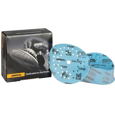 Mirka Galaxy carta abrasiva epossidica 125mm a strappo grana 1500 per la levigatura di resina epossidica, legno, epossidica, rivertable 50 pz. dischi abrasivi Mirka Galaxy carta abrasiva epossidica 125mm a strappo grana 1500 per la levigatura di resina epossidica, legno, epossidica, rivertable 50 pz. dischi abrasivi