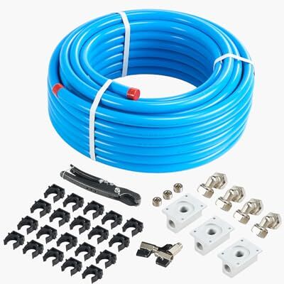 VEVOR Kit di Tubi per Compressore d'Aria 30,48 m x 19,05 mm Sistema di Tubazioni per Aria Compressa, a Prova di Perdite, Resistente alla Pressione, Kit di Tubi per Linee di Aria Compressa per Garage VEVOR Kit di Tubi per Compressore d'Aria 30,48 m x 19,05 mm Sistema di Tubazioni per Aria Compressa, a Prova di Perdite, Resistente alla Pressione, Kit di Tubi per Linee di Aria Compressa per Garage