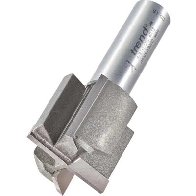 TREND Fresa per router a due taglienti Professionale, gambo 1/2 pollice, diametro di taglio 30mm e lunghezza di taglio 25mm, metallo duro (TCT), TREND Fresa per router a due taglienti Professionale, gambo 1/2 pollice, diametro di taglio 30mm e lunghezza di taglio 25mm, metallo duro (TCT),