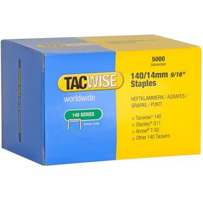 Tacwise Punti Galvanizzati Professionali,Tipo 140/14mm, Confezione da 5000 Tacwise Punti Galvanizzati Professionali,Tipo 140/14mm, Confezione da 5000