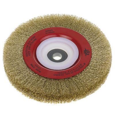 JAZ Cepillo circular alambre ondulado, diam. 250, 6 hileras, multieje acero latonado 0,40 JAZ Cepillo circular alambre ondulado, diam. 250, 6 hileras, multieje acero latonado 0,40